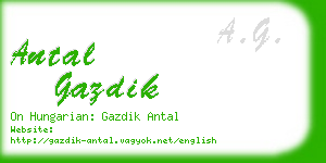 antal gazdik business card